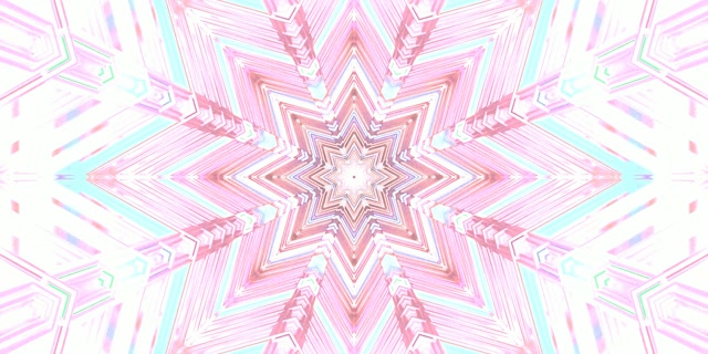 Neon Tunnel Ροζ Αστέρι Καλειδοσκόπιο Vj Loop 2:1 Univisium 60fps Screensaver