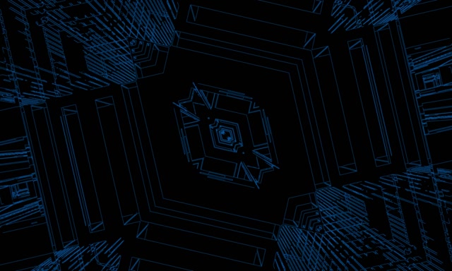 Μπλε Neon Tunnel Screensaver 5:3 Wide 60fps VJ Loop PC Laptop