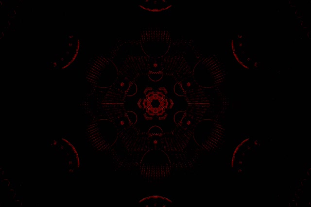 Κόκκινο Fractal Καλειδοσκόπιο Neon Tunnel Vj Loop 3:2 Surface 60fps Προφύλαξη Οθόνης