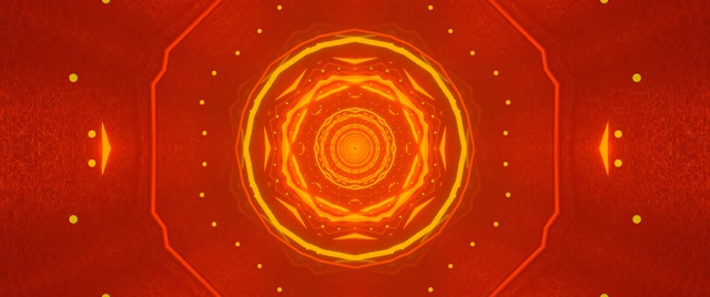 Neon Tunnel Fiery Octagon Vortex VJ Loop 2.39:1 Cinemascope 60fps Προφύλαξη Οθόνης