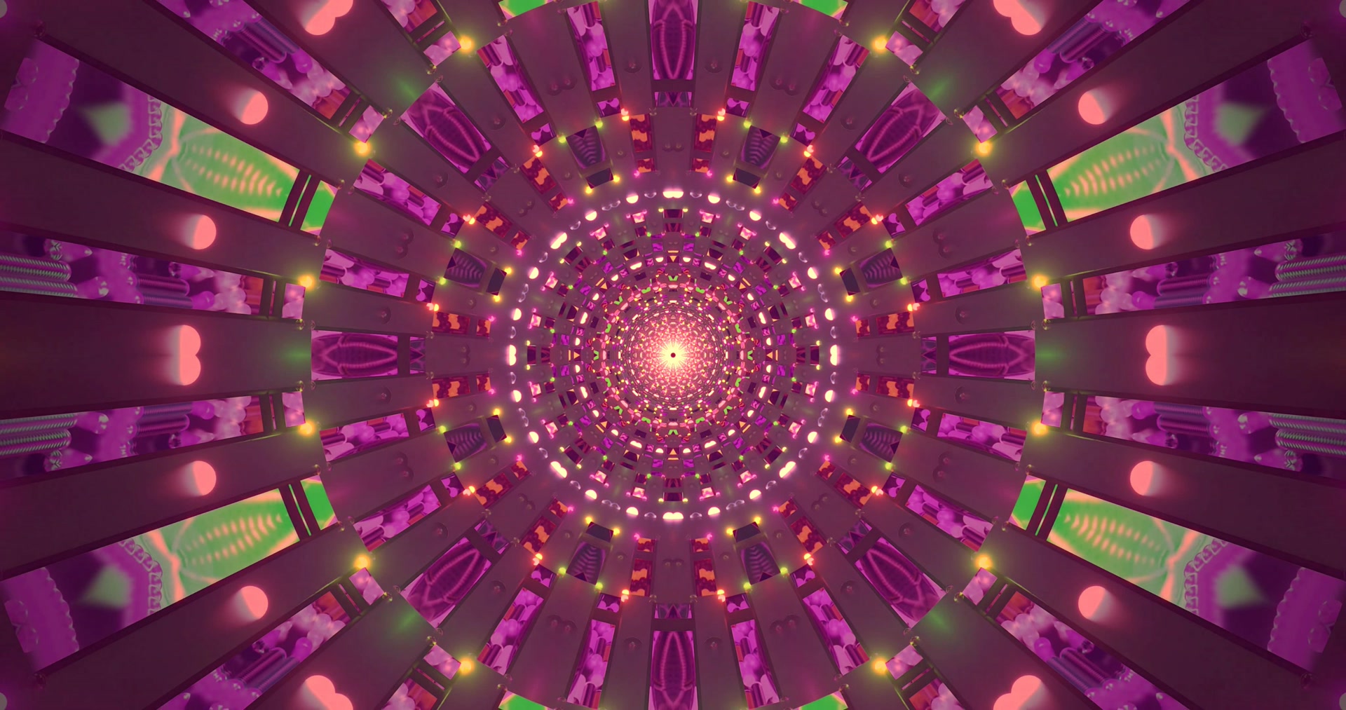 Túnel Rosa Brillante Salvapantallas 4K UHD 60fps Fondo de Pantalla Vivo