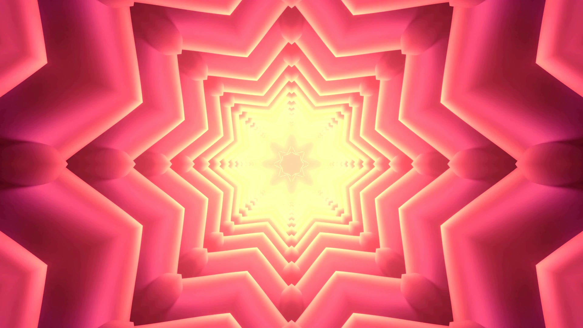 Túnel Neón Estrella Rosa Protector de Pantalla 4K 60FPS VJ Loop