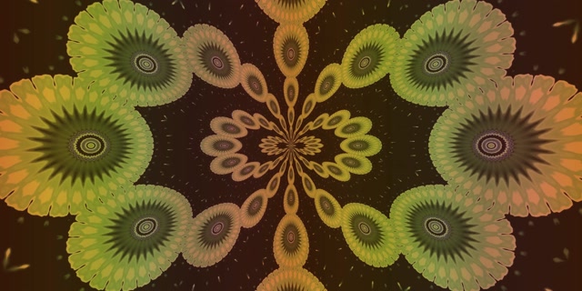 Fractal Kaleidoscope Neon Tunnel VJ Loop 2:1 Univisium 60fps Screensaver