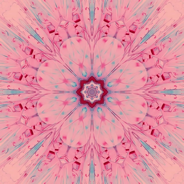 Túnel Neón Caleidoscopio Mandala Rosa VJLoops 1:1 Cuadrado 60fps Salvapantallas