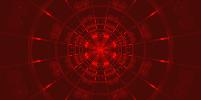 Red Glowing Orb Neon Tunnel Vj Loop 2:1 Univisium 60fps Screensaver