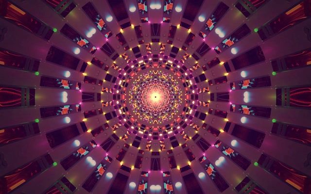 Neon Tunnel Vj Loop | Kaleidoscope Mandala 16:10 MacBook 60fps Screensaver
