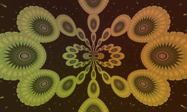 Kaleidoscope Fractal Burst Neon Tunnel 5:3 Wide 60fps VJ Loop Screensaver