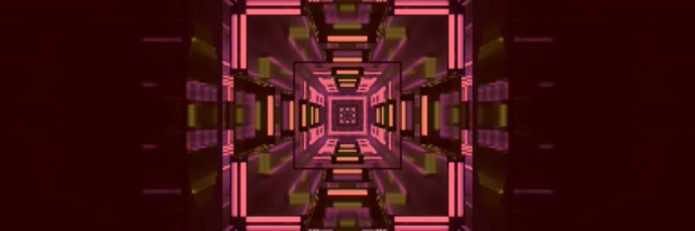 Neon Tunnel Pink Pixel Vortex Vj Loop 3:1 Triple Wide 60fps Screensaver