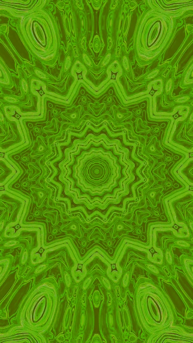 Túnel de Neón Verde Mandala Caleidoscopio Vj Loop 9:16 Reels 60fps Salvapantallas