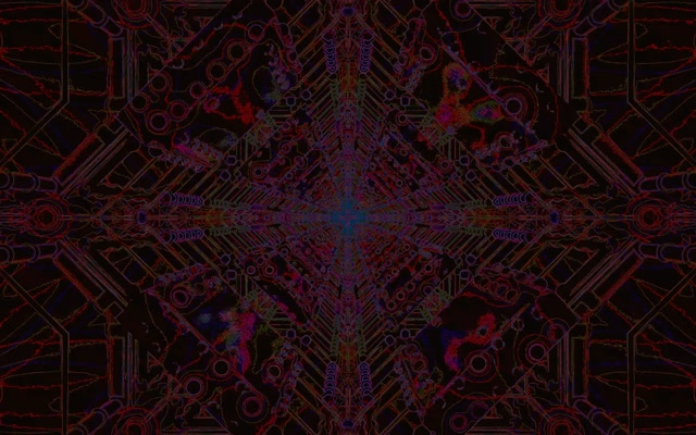 Túnel de Neón Rojo Oscuro Circuito Caleidoscopio Vj Loop 16:10 Macbook 60fps Salvapantallas