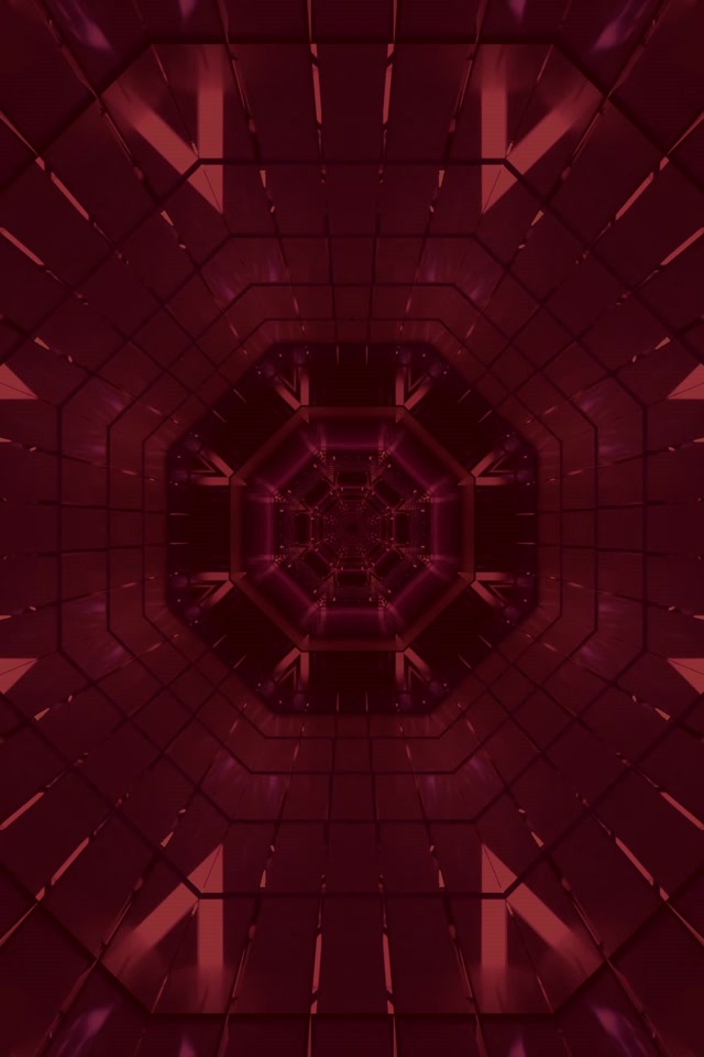 Túnel de Neón Rojo Salvapantallas 60fps 2:3 Foto Portrait VJLoops PC Laptop