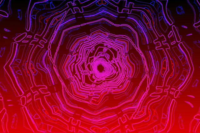 Pulsating Hexagon Neon Tunnel | VJ Loop 60fps 3:2 Screensaver