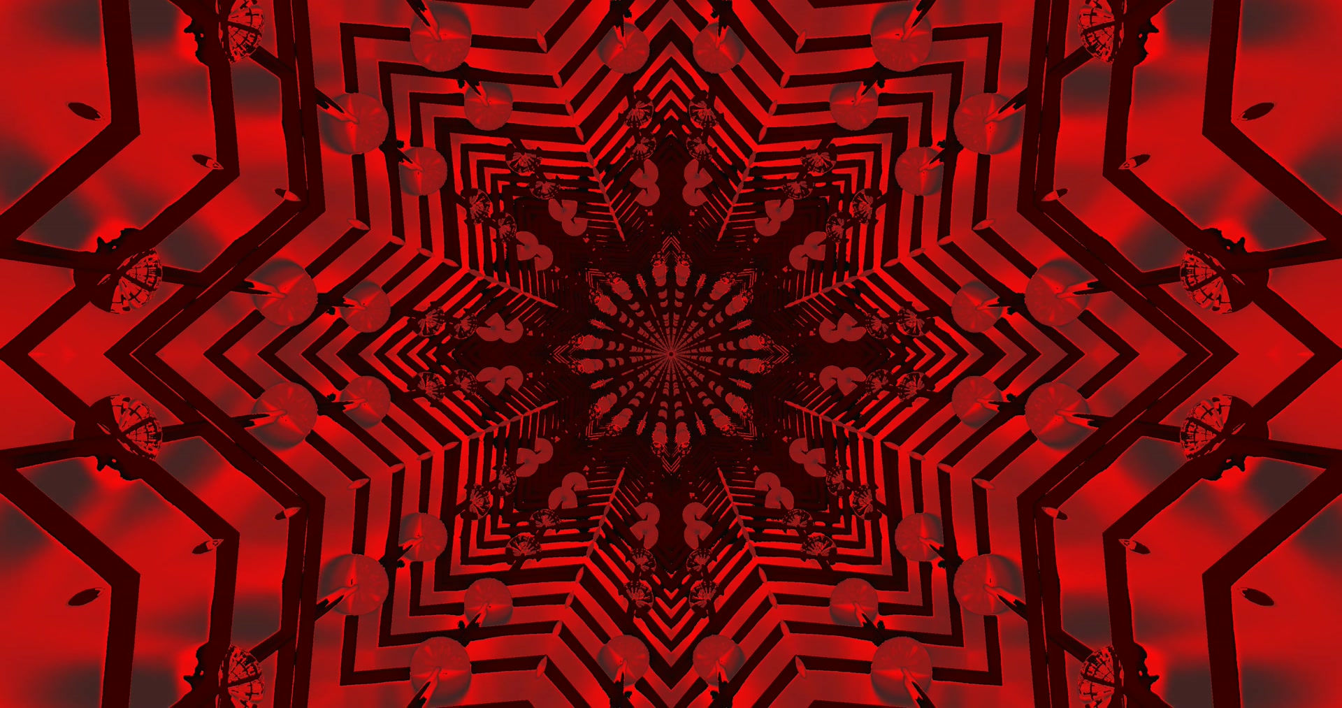 Túnel Estrella Rojo Oscuro salvapantallas 4k uhd 60fps fondo de pantalla