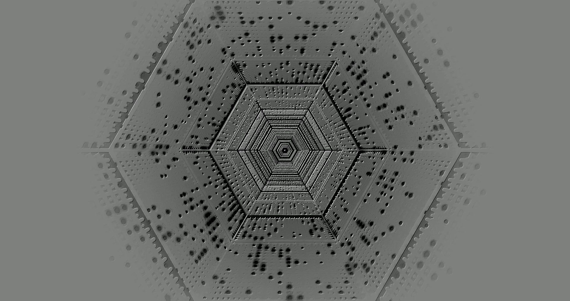 túnel neón hexagonal salvapantallas 4k uhd 60fps windows 11 vj loop gris geométrico