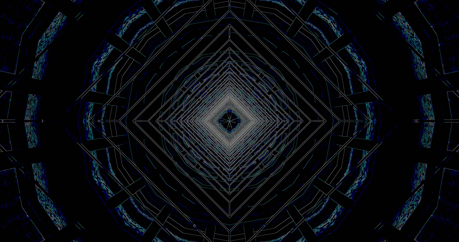 Túnel Neón Azul Salvapantallas 4K UHD 60fps VJ Loop PC