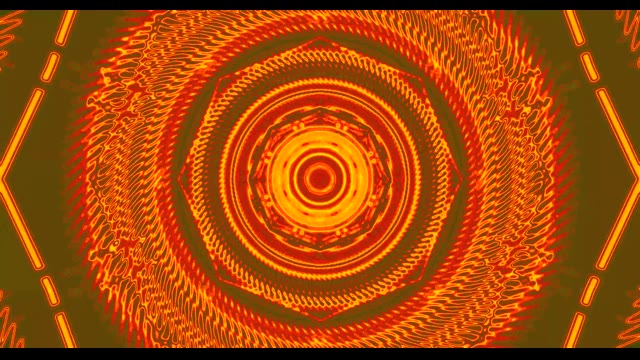 Bucle Vórtice Espiral Naranja Ardiente - Fondo Movimiento Energía Cósmica Abstracta
