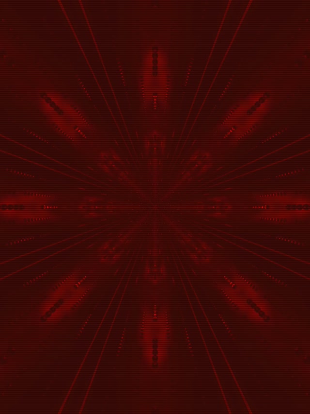 Túnel Neón Rojo Ráfaga Estrella VJ Loop 60fps 3:4 iPad Portrait Salvapantallas