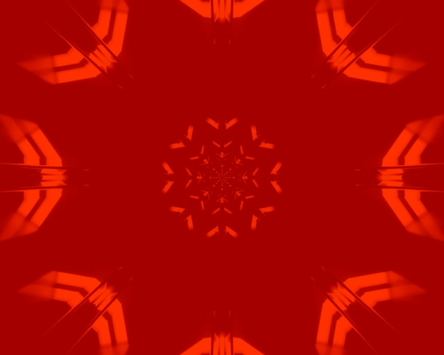 Túnel Neón Rojo Mandala Salvapantallas 5:4 Industrial 60fps VJ Loop