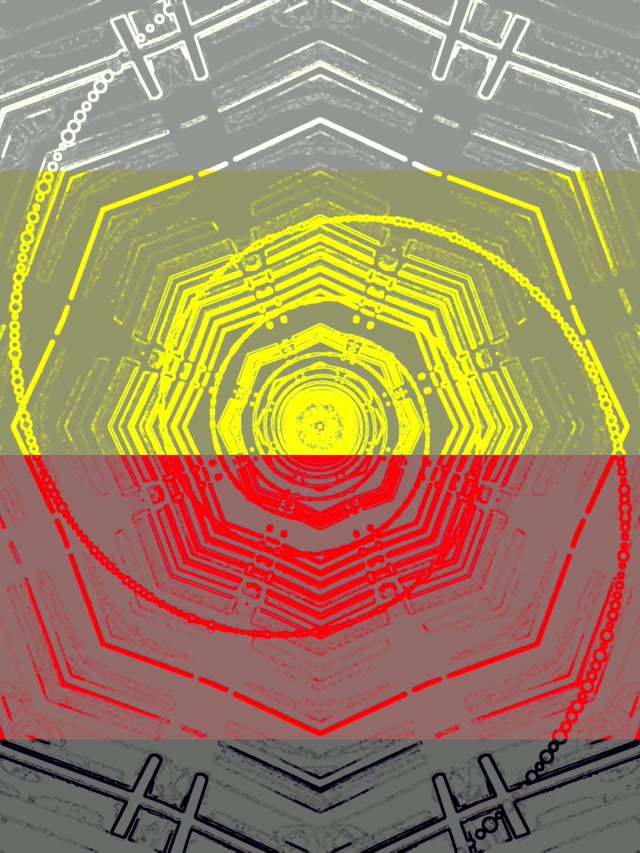 Túnel de Neón Vórtice Pentágono VJ Loop 60fps Salvapantallas 3:4 iPad Retrato