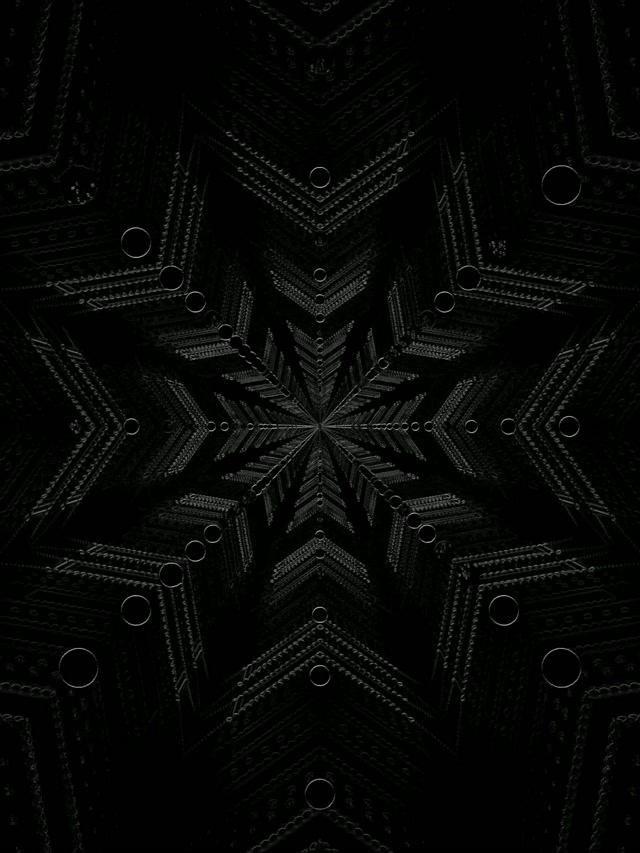 Túnel Neón Fractal Estrella Oscura 3:4 iPad Retrato 60fps Salvapantallas Vj Loop