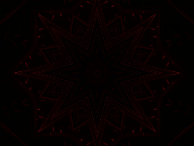 Túnel de Neón Rojo Estrella Caleidoscopio VJ Loop 4:3 Clásico 60fps Salvapantallas