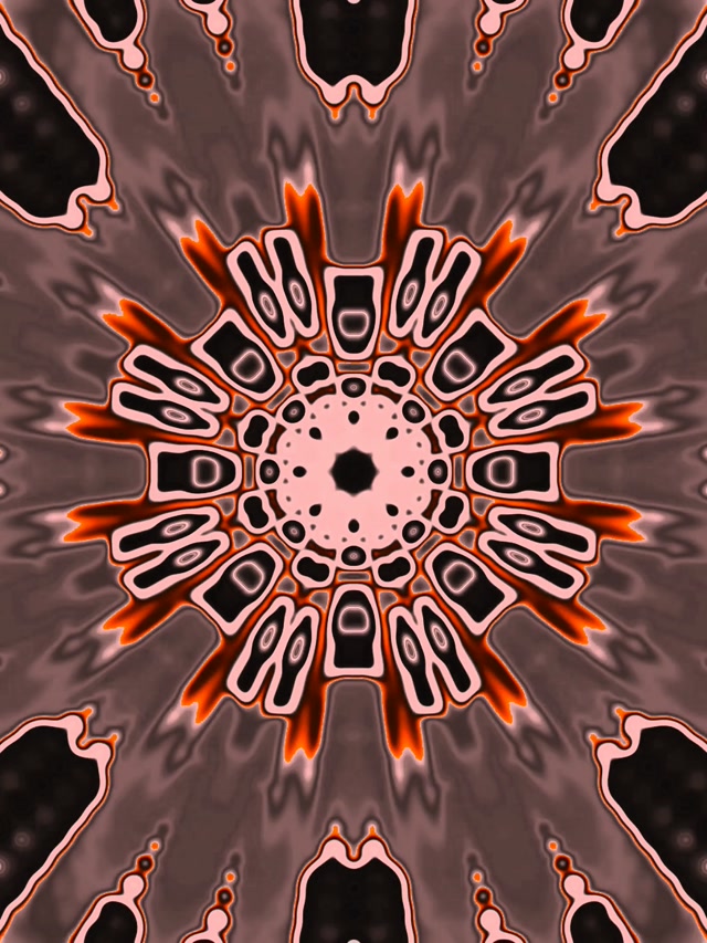 Túnel de Neón Fractal Mandala Explosión 3:4 iPad Portrait 60fps Salvapantallas Vj Loop