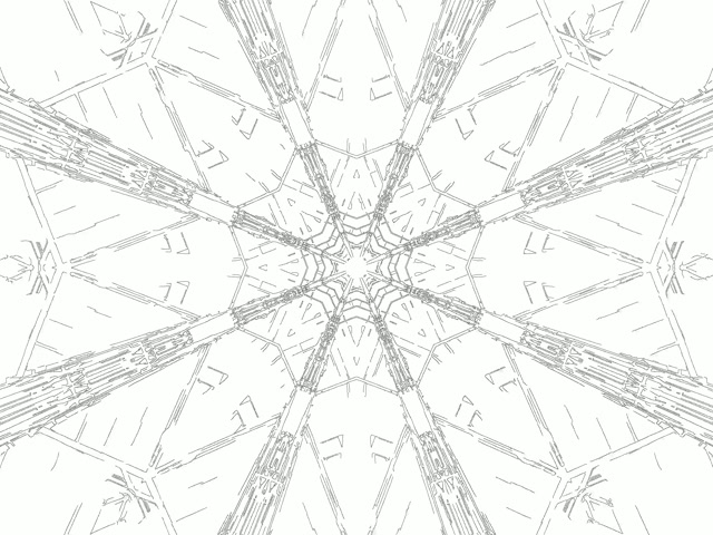 Túnel de Neón Rejilla Copo de Nieve Fractal Vj Loop 4:3 Clásico 60fps Salvapantallas