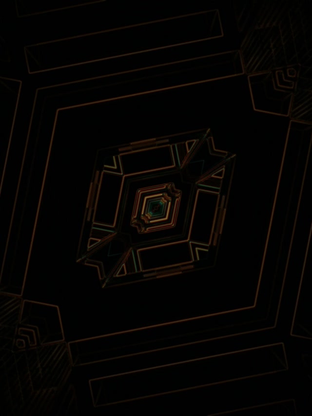 Túnel de Neón Diamante Giratorio VJ Loop 3:4 iPad Vertical 60fps Salvapantallas