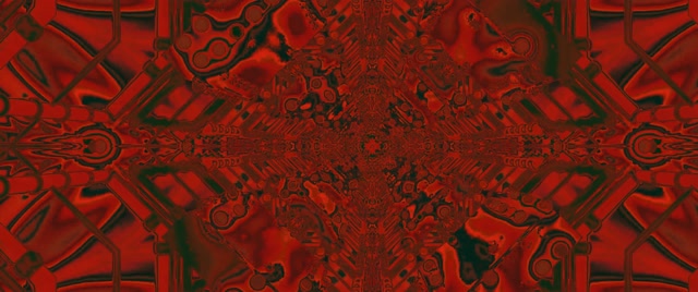 Fractal Rojo Caleidoscopio Túnel Neón VJ Loop 2.39:1 Cinemascope 60fps Protector de Pantalla