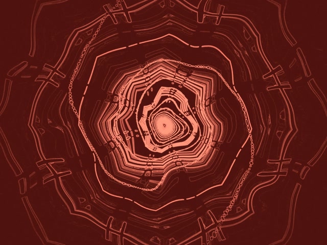 Túnel Neón Rojo Vórtice Espiral VJLoops 4:3 Clásico 60fps Salvapantallas