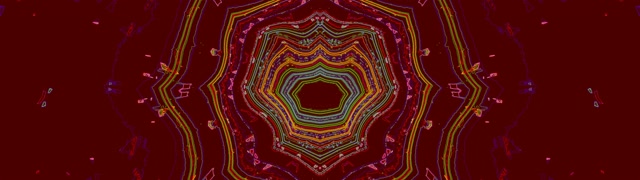 Túnel de Neón Vórtice Caleidoscopio 32:9 Super Ultra Ancho 60fps Salvapantallas VJ Loop