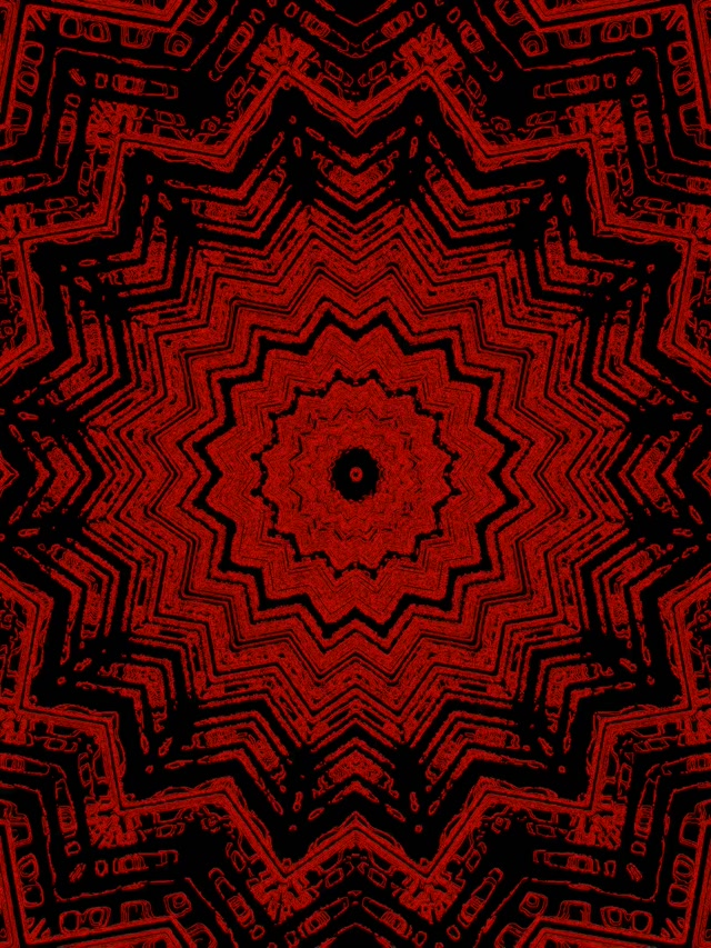 Túnel Neón Estrella Zigzag Roja VJ Loop 3:4 iPad Retrato 60fps Salvapantallas