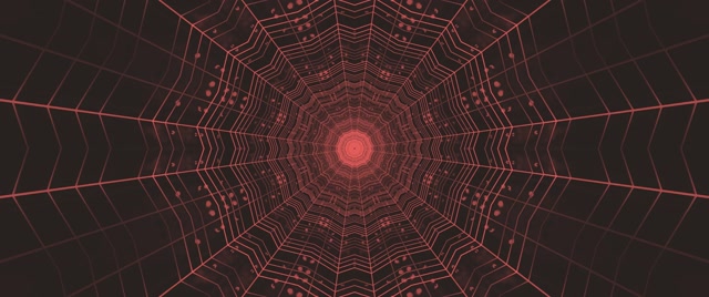 Caleidoscopio Mecánico Rojo Túnel Neón VJ Loop 2.39:1 Cinemascope 60fps Salvapantallas