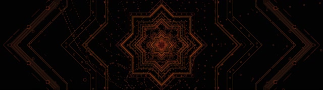 Túnel Neón Mandala Estrella Cobre 32:9 Super Ultrawide 60fps Salvapantallas Vj Loop