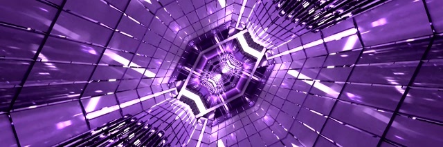 Túnel Neón Púrpura 3:1 Triple Wide 60fps Salvapantallas VJ Loop