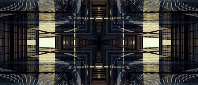 Túnel de Neón Rejilla Espejada VJ Loop 21:9 Ultraancho 60fps Salvapantallas