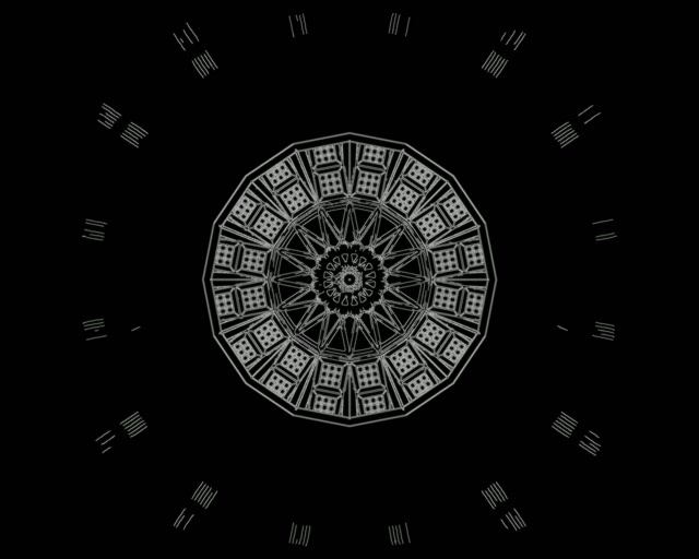 Túnel Neón 5:4 Industrial Mandala Estrella VJ Loop 60fps Salvapantallas