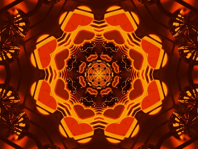 Vj Loop Túnel de Neón Caleidoscopio Ardiente Salvapantallas 4:3 Clásico 60fps