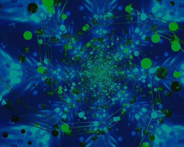 Túnel de Neón Vórtice Burbuja Verde Vj Loop 5:4 Industrial 60fps Salvapantallas