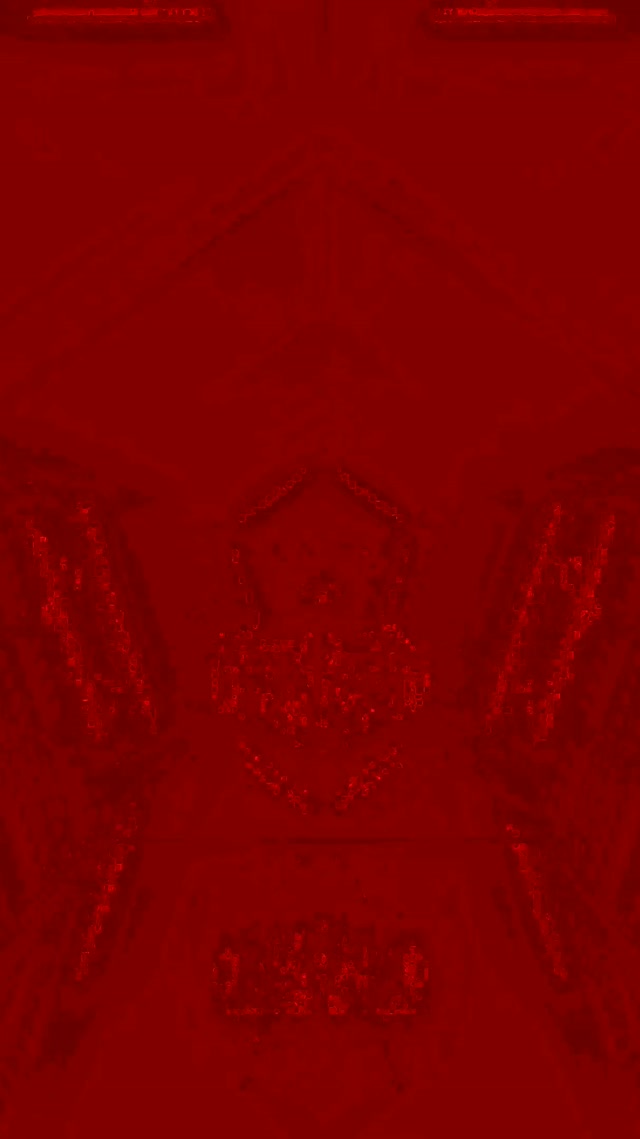 Túnel de Neón Rojo Alas Escudo VJLoops 9:16 Reels 60fps Salvapantallas