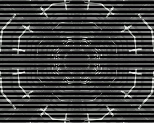 Túnel Neón Octágono Cuadrícula VJ Loop 5:4 Industrial 60fps Salvapantallas