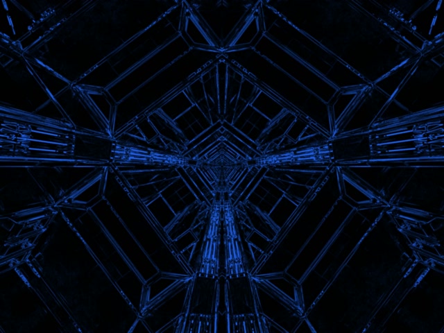 Túnel de Neón Azul Rejilla Protector de Pantalla 4:3 Classic 60fps VJLoops PC