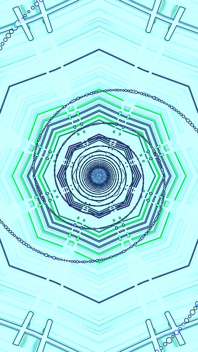 Túnel Neón Cian Loop 60fps 9:16 Reels Salvapantallas PC VJ Loop