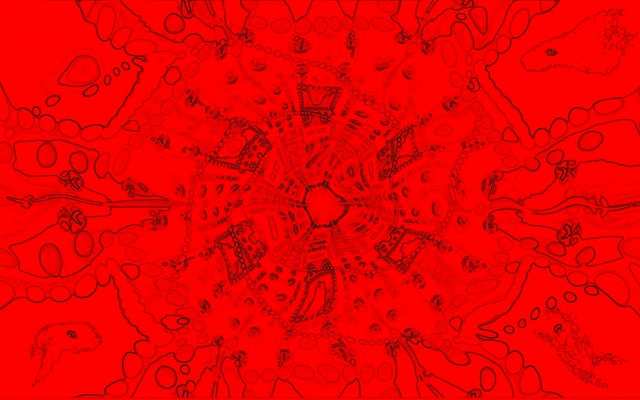 Fractal Rojo Caleidoscopio Túnel Neón Vj Loop 16:10 MacBook 60fps Protector de Pantalla