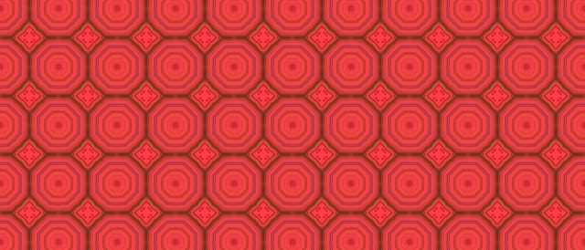 Túnel de Neón Octágono Rojo Salvapantallas 21:9 Ultraancho 60fps VJ Loop