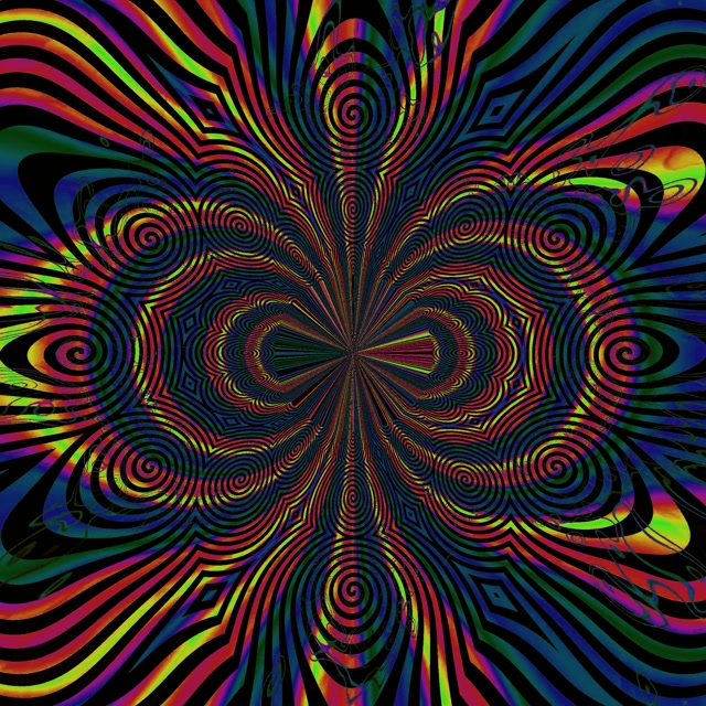 Túnel Neón Espiral Caleidoscopio VJ Loop 1:1 Cuadrado 60fps Salvapantallas