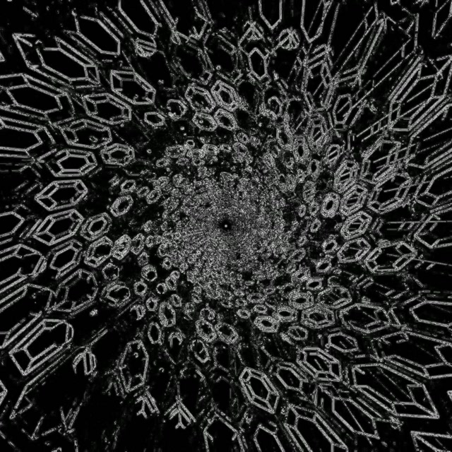 Túnel Neón Cristal Salvapantallas 1:1 Cuadrado 60fps VJ Loop