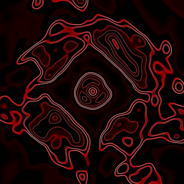 Loop Túnel Neón Rojo Contorno Diamante | 1:1 cuadrado 60fps Salvapantallas VJ Loop