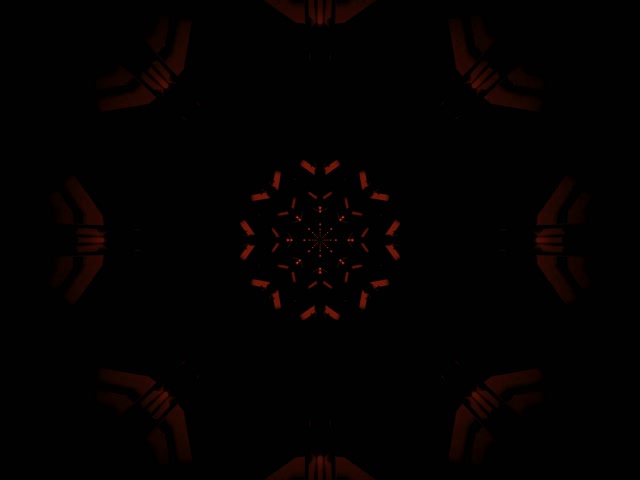 Vj loop Túnel Neón Copo de Nieve Rojo Fractal 4:3 Classic 60fps Salvapantallas