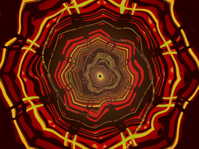 Túnel Neón Vórtice Mandala 4:3 Clásico 60fps Salvapantallas VJLoops